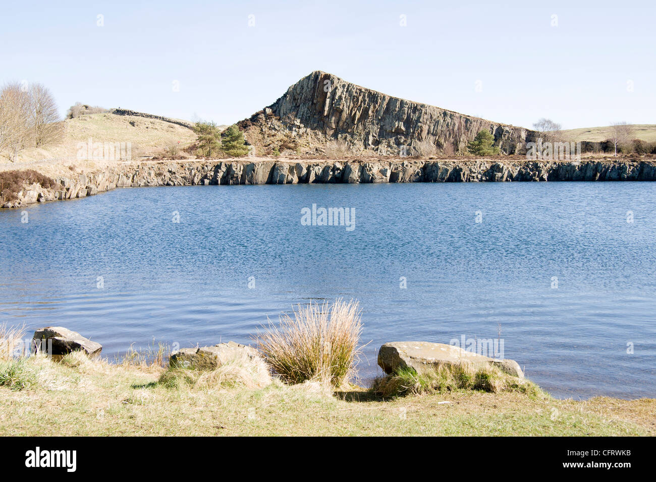 Cawfields cava a Vallo di Adriano - Inghilterra Foto Stock