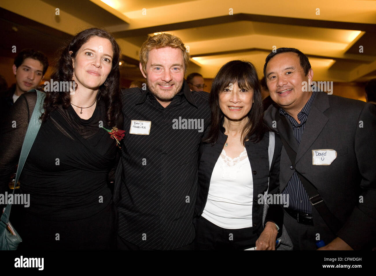 Feb 21, 2007 - Beverly Hills, CA, Stati Uniti d'America - LAURA POITRAS, DAVID COURIER, FREIDA LEE MOCK E DAVID MAGDAEL presso il IDA 2007 Oscar nomination la ricezione presso l'Accademia delle Arti e delle scienze cinematografiche, Beverly Hills, CA. (Credito Immagine: © Kayte Deioma/ZUMA Press) Foto Stock