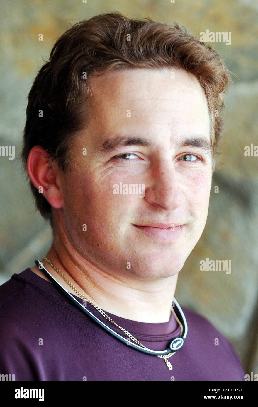 Mulini di alta scuola baseball coach Tony Adornetto Giovedì, 14 giugno 2007, a San Mateo in California (Ron Lewis/San Mateo County Times) Foto Stock