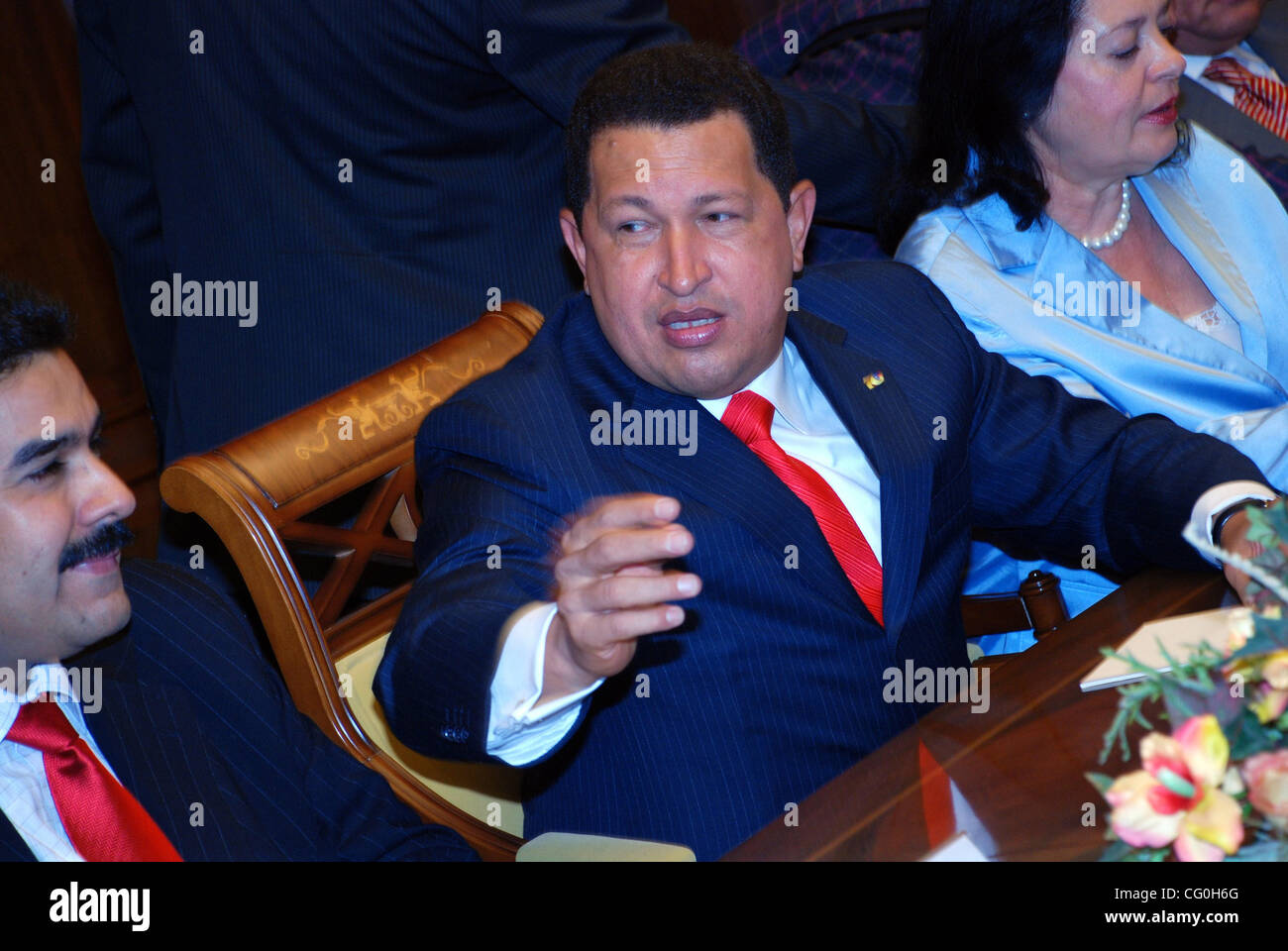 Presidente venezuelano Hugo Chavez visitando il parlamento russo a Mosca Giugno 29th, 2007. Foto Stock