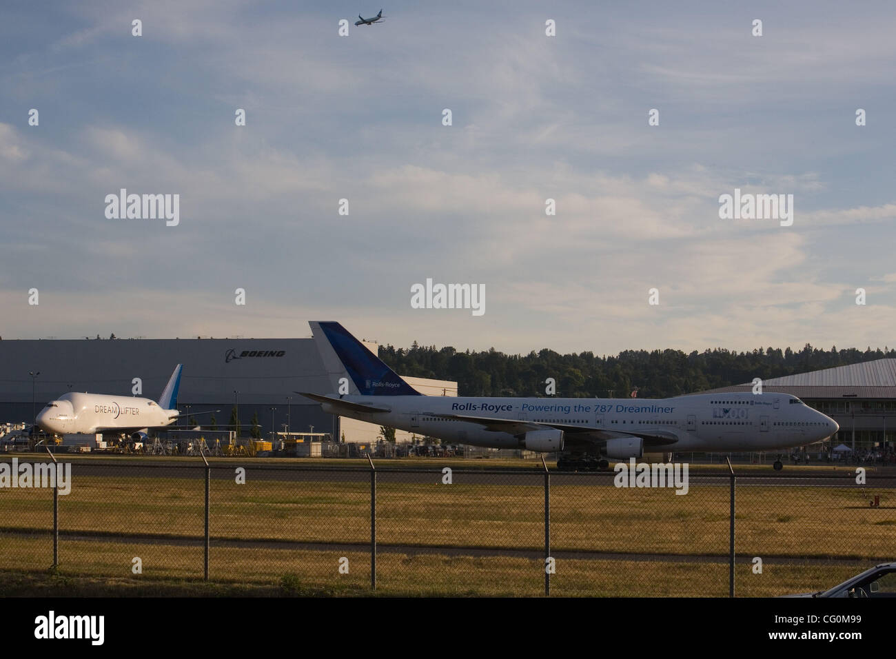 Serie di 7 aeromobili e il Museo del Volo Boeing onori serie 7 aereo famiglia con speciali del cliente mostra speciale display aereo parte di 787 Premiere celebrazione SEATTLE, Luglio 7, 2007 Come parte dei suoi 787 Premiere, Boeing [NYSE: BA] onorato il suo serie 7 famiglia di aerei con una speciale mostra featu Foto Stock