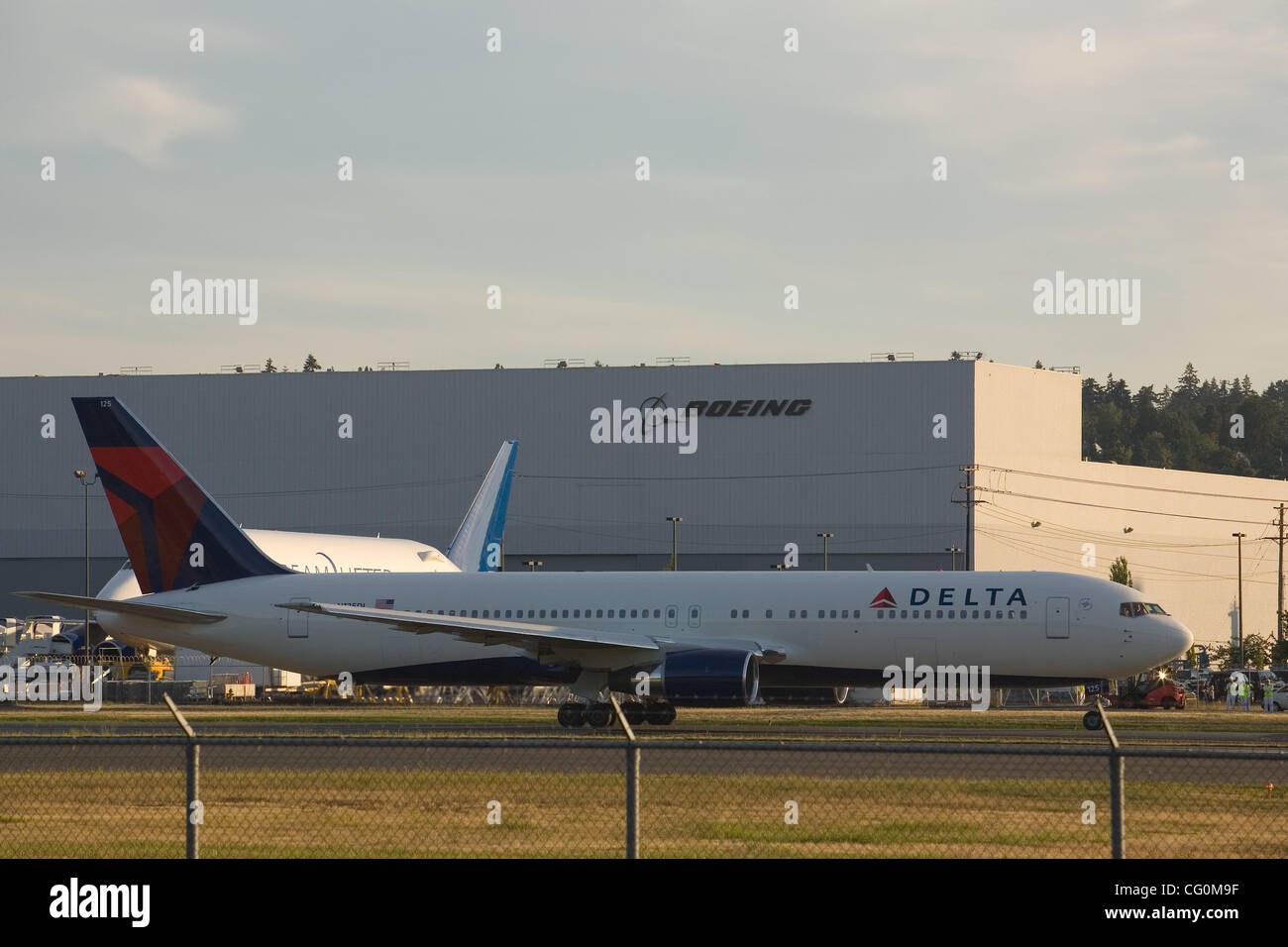 Serie di 7 aeromobili e il Museo del Volo Boeing onori serie 7 aereo famiglia con speciali del cliente mostra speciale display aereo parte di 787 Premiere celebrazione SEATTLE, Luglio 7, 2007 Come parte dei suoi 787 Premiere, Boeing [NYSE: BA] onorato il suo serie 7 famiglia di aerei con una speciale mostra featu Foto Stock