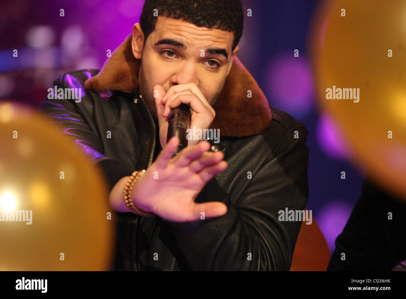 Drake scommessa del '106 e Park' New Years Eve show New York City, Stati Uniti d'America - 31.12.10 Foto Stock