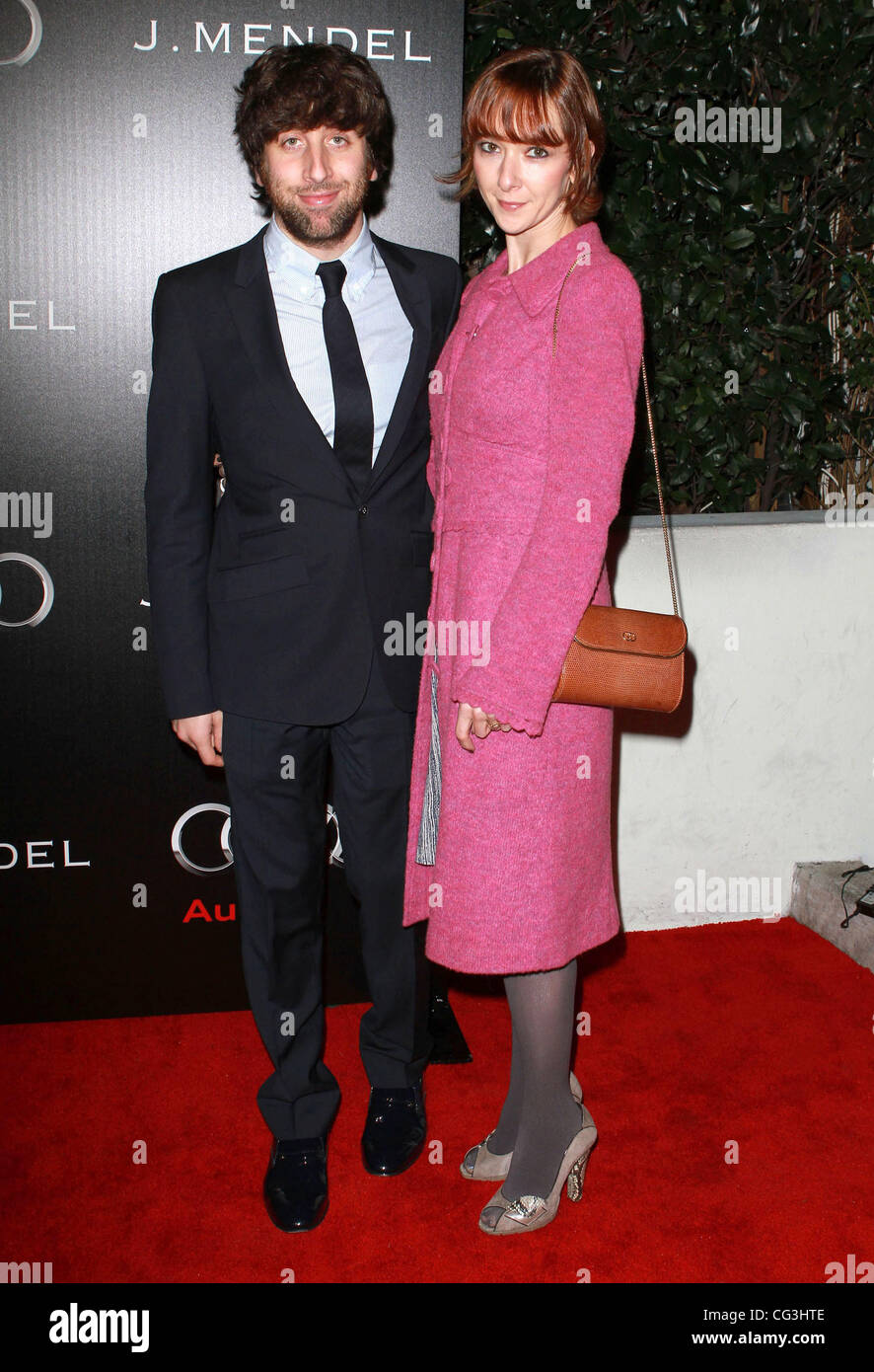 Simon Helberg e Jocelyn Towne Audi e Designer J. Mendel di Kick Off  Celebrazione di Golden Globe Week 2011 tenutasi a Cecconi Ristorante di Los  Angeles, California - 09.01.10 Foto stock - Alamy