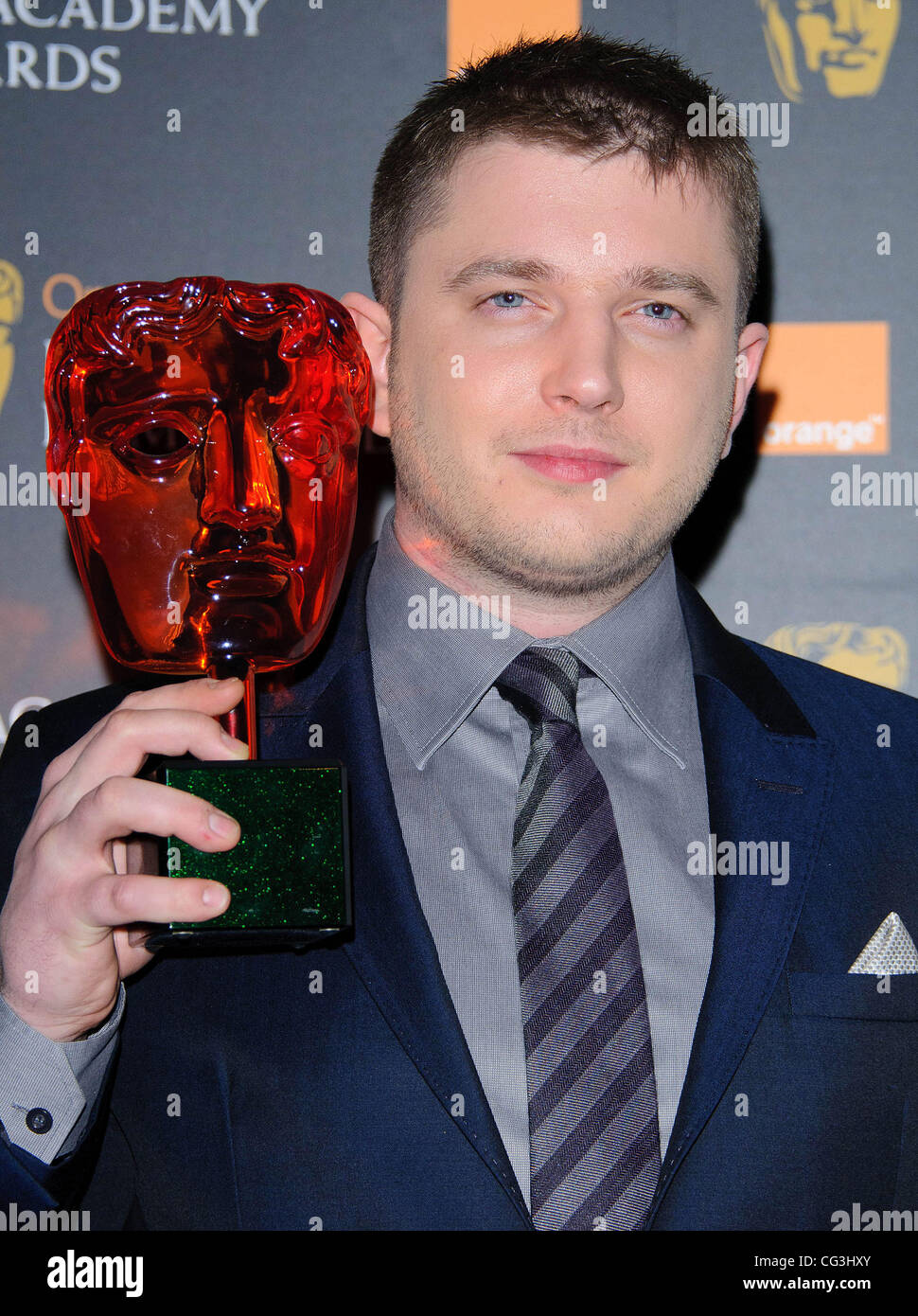 Orange Mercoledì Rising Star membro della giuria Ben Drew (aka Plan B) La Orange Rising Star Award nominee annuncio presso la sede centrale di BAFTA. Questo anno di finalisti sono Gemma Arterton, Andrew Garfield, Tom Hardy, Aaron Johnson e la pietra della Emma Londra Inghilterra - 10. Foto Stock