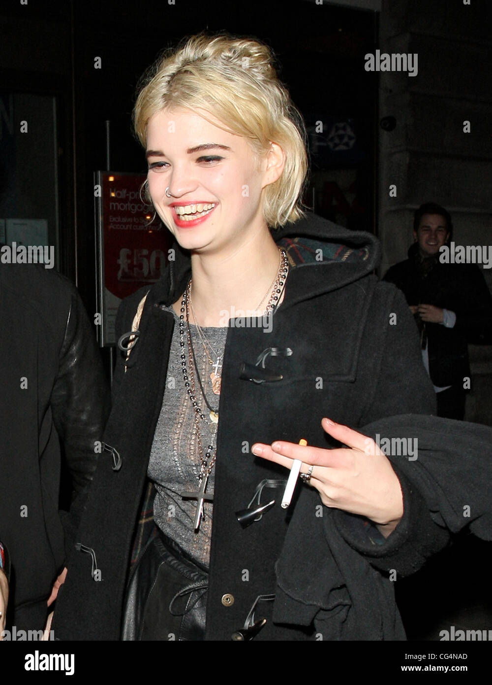 Pixie Geldof lasciando il Le Pigalle Club dopo la festa per il lancio di Sean "P.Diddy' pettini e la sua band Diddy denaro sporco nuovo singolo "Tornando a casa" e album 'ultimo treno per Parigi " Londra, Inghilterra - 20.01.11 Foto Stock