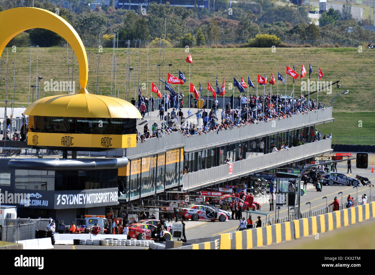 25.08.2012 Eastern Creek,l'Australia. Azione dal V8 Supercar campionato a Sydney Motorsport Park,l'Australia. Foto Stock