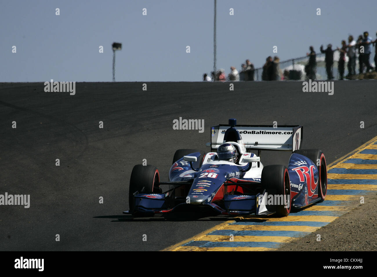 Agosto 25, 2012 - Sonoma, California, Stati Uniti d'America - IZOD Indycar Series, GoPro Indy Grand Prix di Sonoma, Sonoma, CA, Stati Uniti d'America, 24-26 agosto 2012, Marco Andretti, Andretti Autosport (credito Immagine: © Ron Bijlsma/ZUMAPRESS.com) Foto Stock