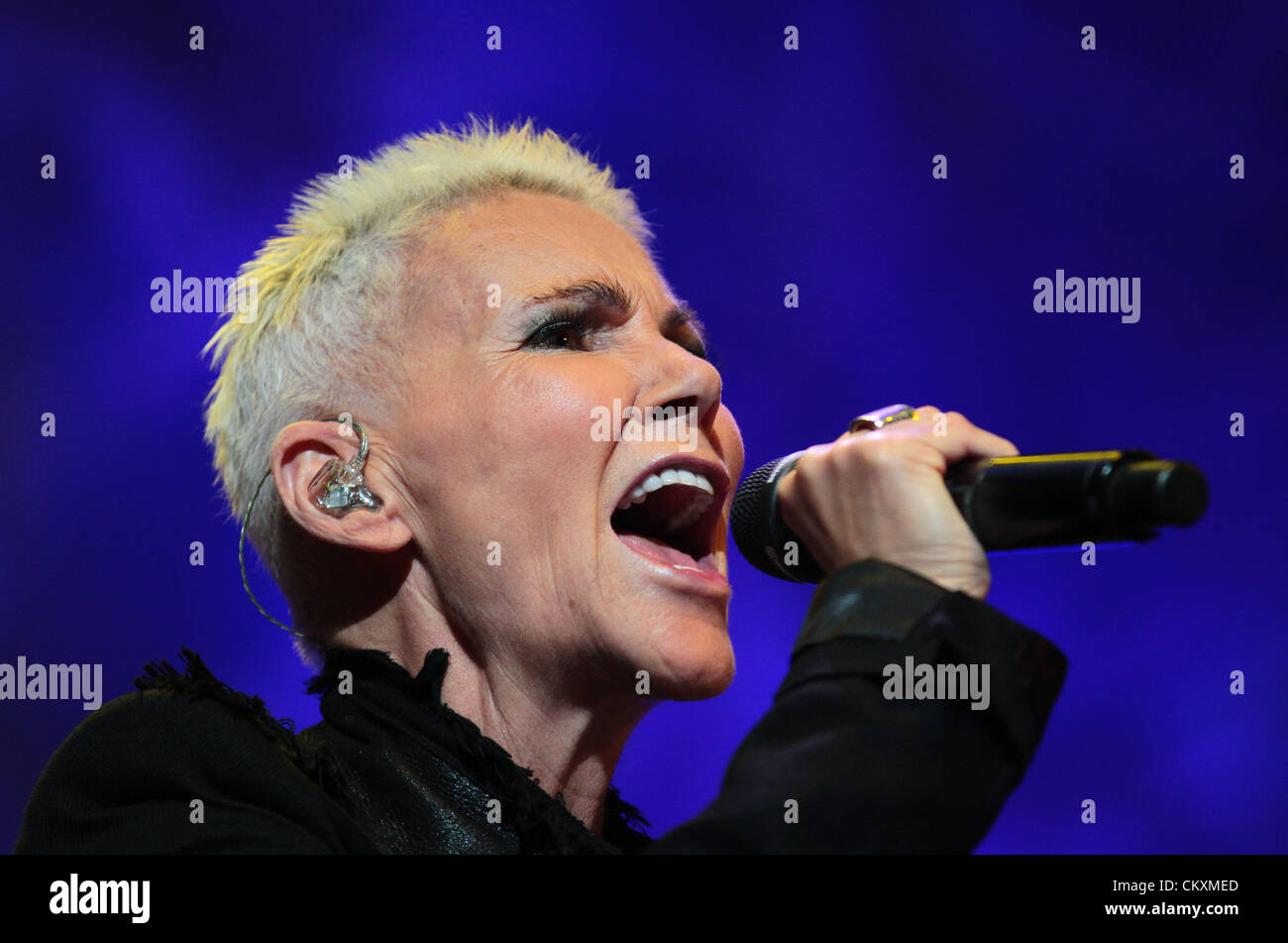 Ottawa, Ontario, Canada. Il 29 agosto 2012. Marie Fredriksson dei Roxette esegue a Scotiabank luogo mercoledì 29 agosto, 2012. (Credito Immagine: © Kamal Sellehuddin/ZUMAPRESS.com) Foto Stock