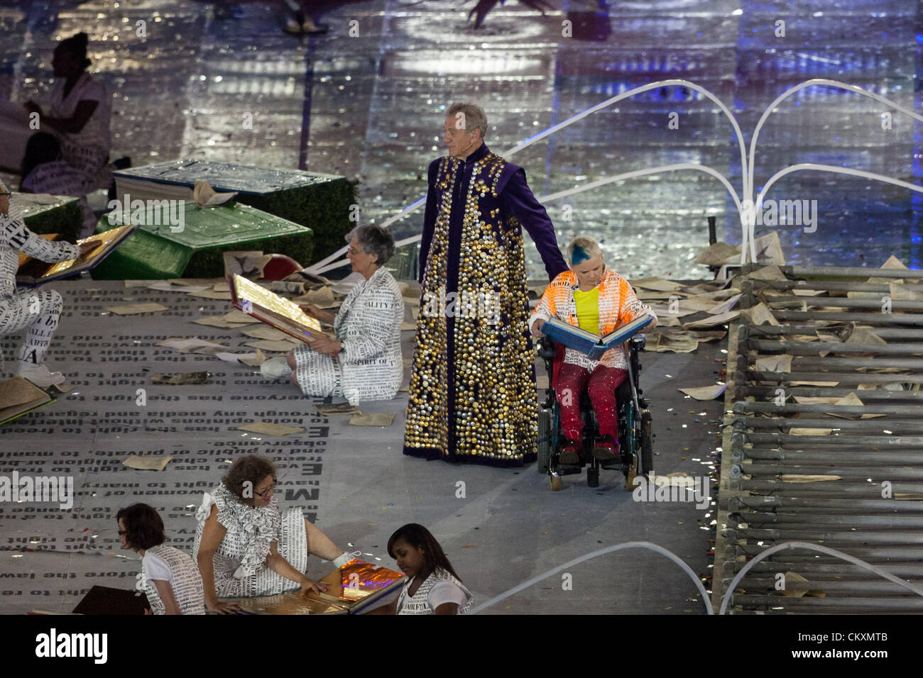 Stratford, Londra, Regno Unito. Il 29 agosto 2012. La cerimonia di apertura del London 2012 Giochi Paralimpici presso lo Stadio Olimpico di Stratford. Credit: Azione Plus immagini di Sport / Alamy Live News Foto Stock