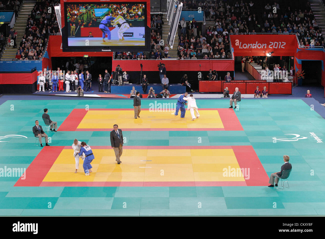31.08.2012. Londra Inghilterra,, 2012 Giochi Paralimpici. Azione di judo Excel di Londra. Credit: Azione Plus immagini di Sport / Alamy Live News Foto Stock