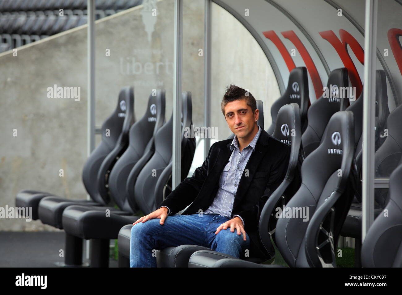 Il Liberty Stadium, Swansea, Regno Unito. Venerdì 31 agosto 2012. Pablo Hernandez è il più recente firma per Swansea City FC. Swansea pagato £5,55 milioni al suo ex club Valencia. Foto Stock