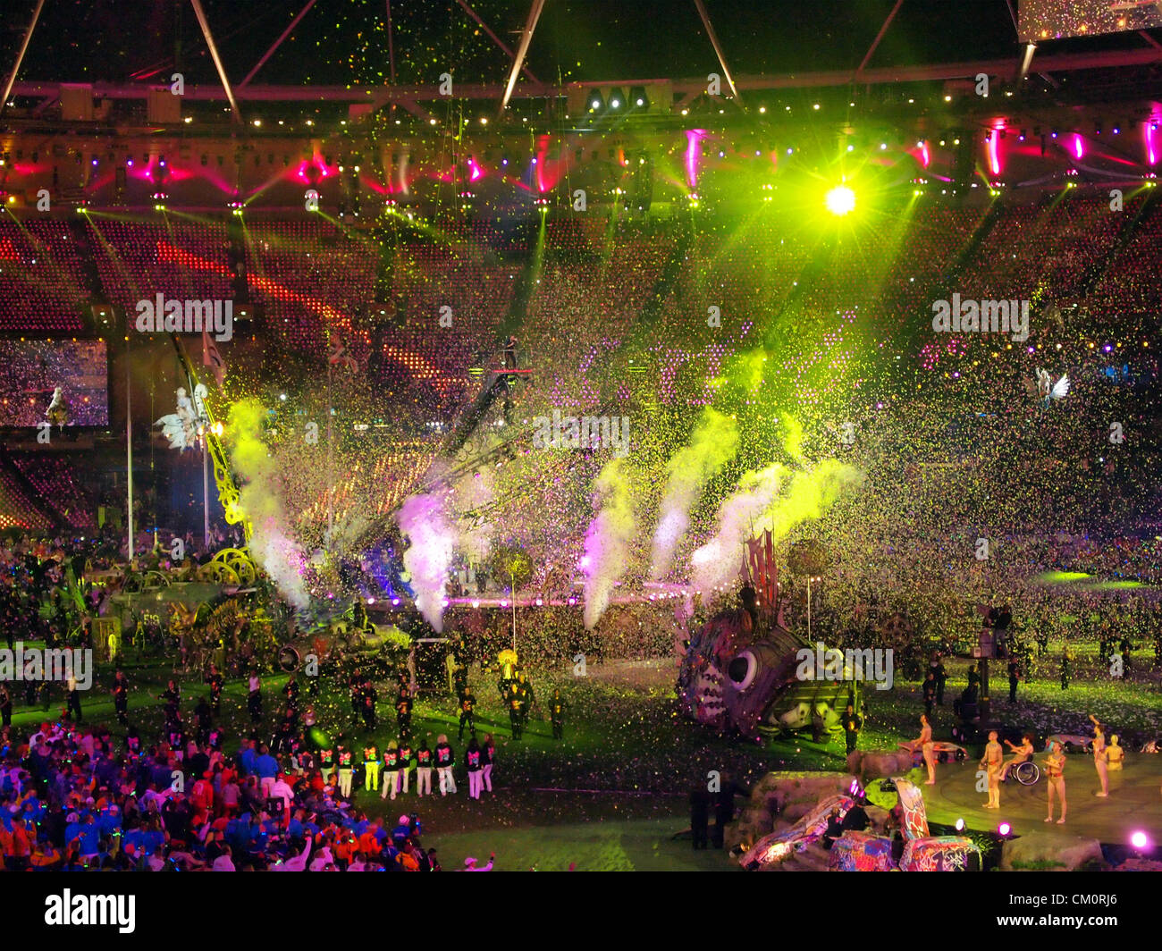 Londra, UK, 9 settembre 2012. Londra 2012 giochi paralimpici cerimonia di chiusura. Foto Stock