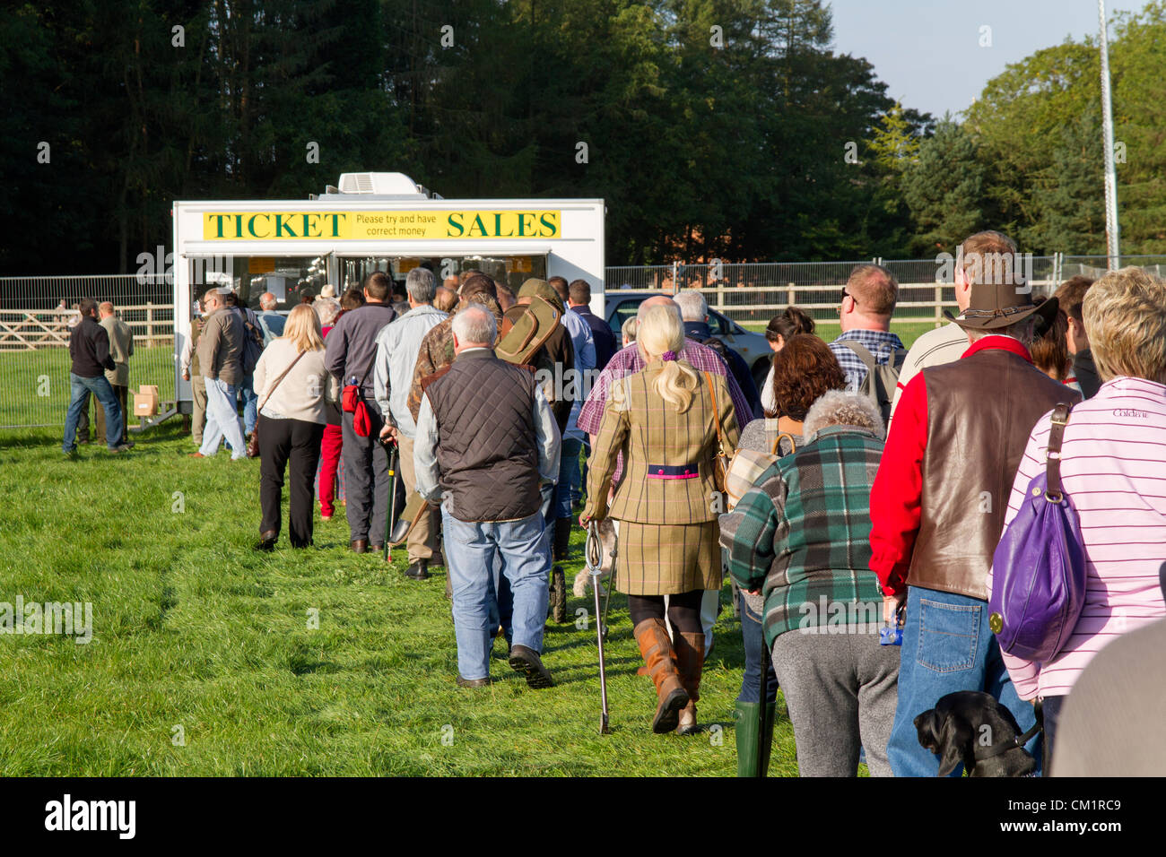 15.09.2012 - Il Gioco Midland Fair a Weston Park Shropshire. La vendita di biglietti e ingresso. Foto Stock