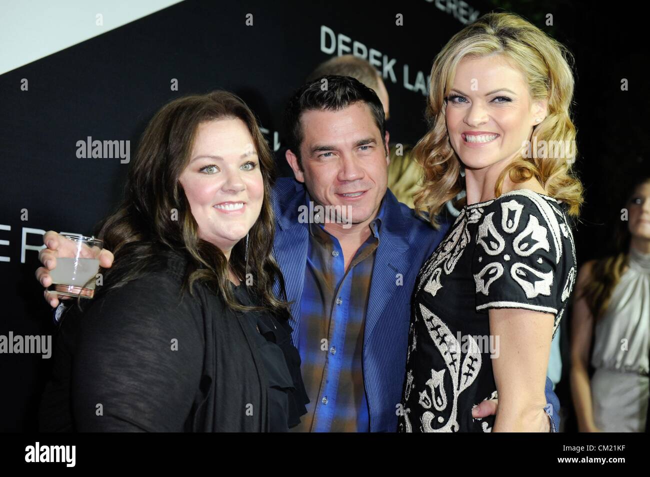 Stati Uniti d'America. Melissa McCarthy, Tate Taylor, Missi Pyle presso gli arrivi per Audi e Derek Lam Emmy Awards Pre-Party, Cecconi, Los Angeles, CA, il 16 settembre 2012. Foto di: Sara Cozolino/Everett raccolta/Alamy live news. Foto Stock