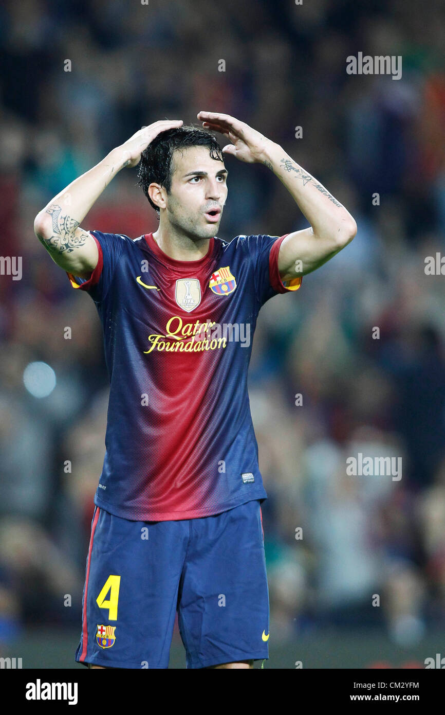 Cesc Fabregas (Barcellona), Settembre 22, 2012 - Calcio : spagnolo "Liga Española" corrispondono tra FC Barcelona 2-0 Granada a stadio Camp Nou a Barcellona, Spagna. (Foto di D.Nakashima/AFLO) [2336] Foto Stock