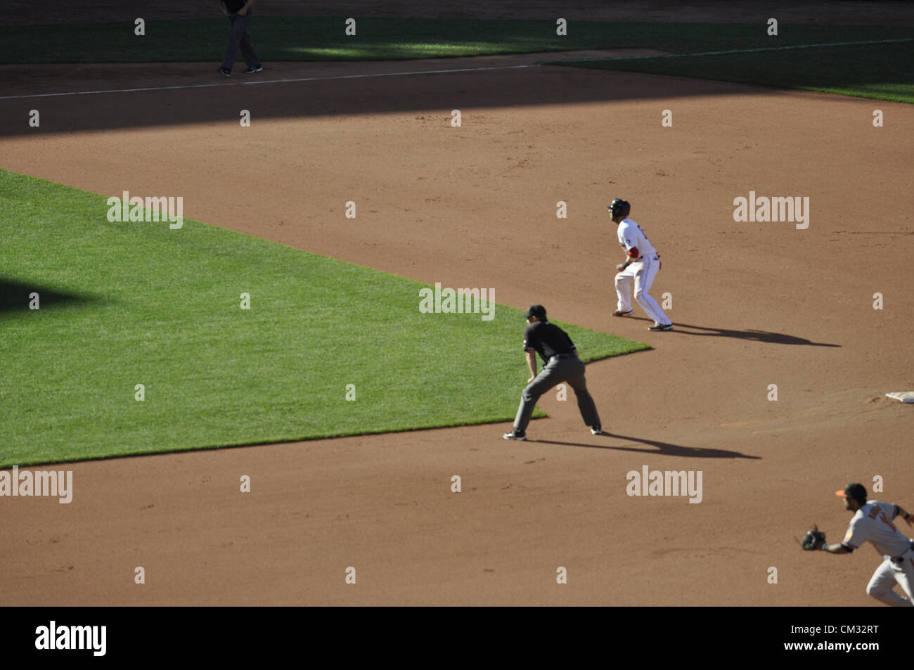 Boston, Stati Uniti d'America, domenica 23 settembre 2012. Boston Red Sox riprodurre il Baltimore Orioles a Fenway Park Foto Stock