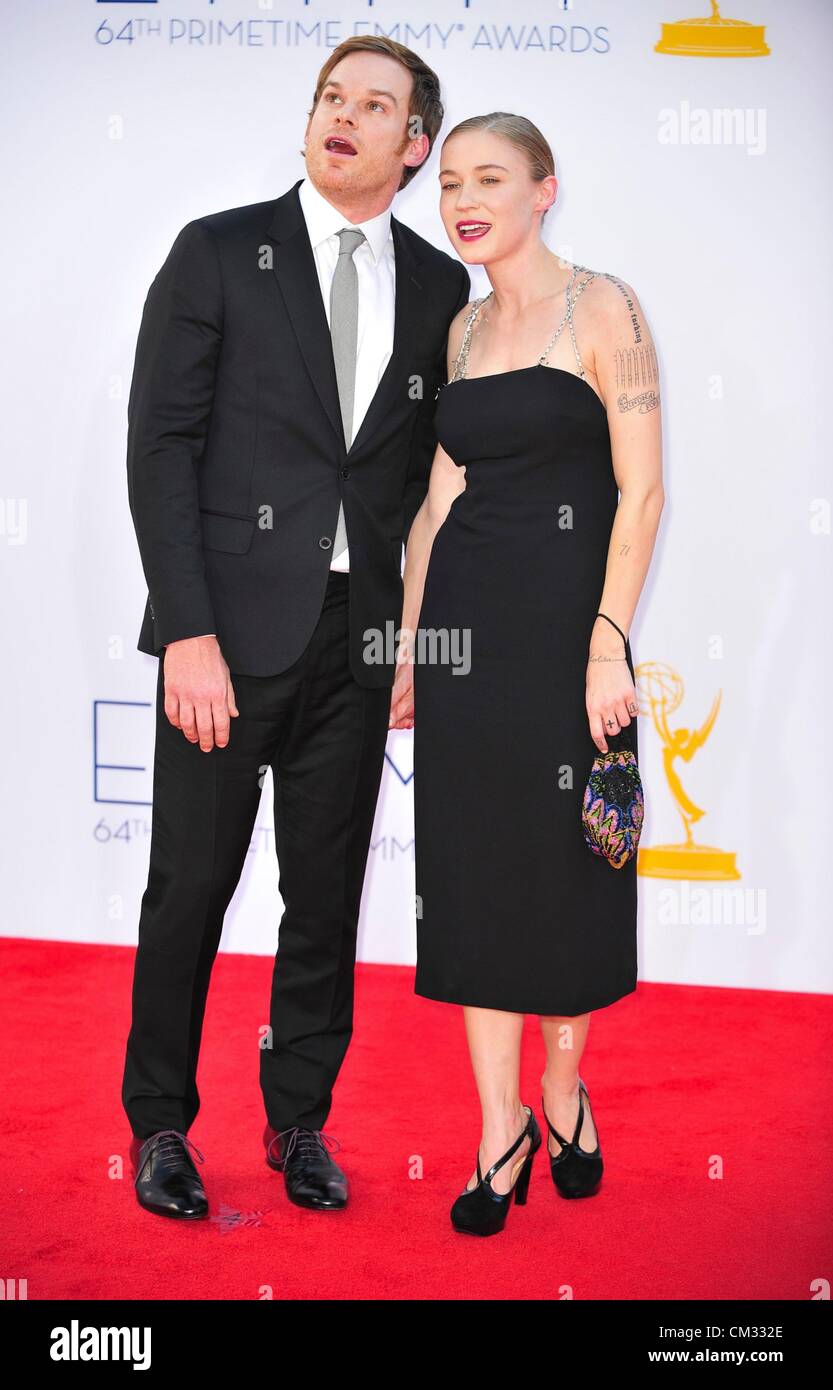 Michael C Hall Morgan Macgregor arrivi64th Primetime Emmy Awards - Gli arrivi Parte 2 Nokia Theater L.A LIVE Los Angeles CA Foto Stock