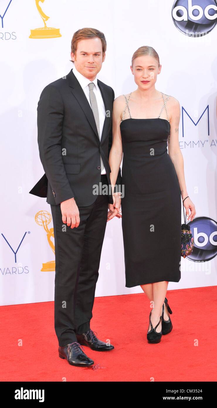 Michael C Hall Arrivi64th Primetime Emmy Awards - Gli arrivi Nokia Theater L.A LIVE Los Angeles CA 23 settembre 2012 foto Foto Stock