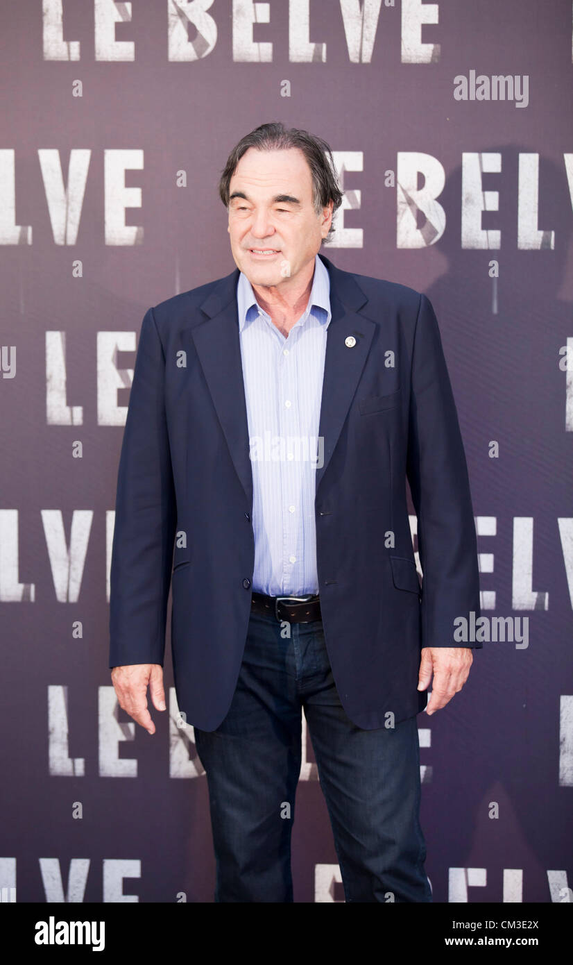 Oliver Stone a photocall a Roma per il rilascio del suo film selvaggi Foto Stock