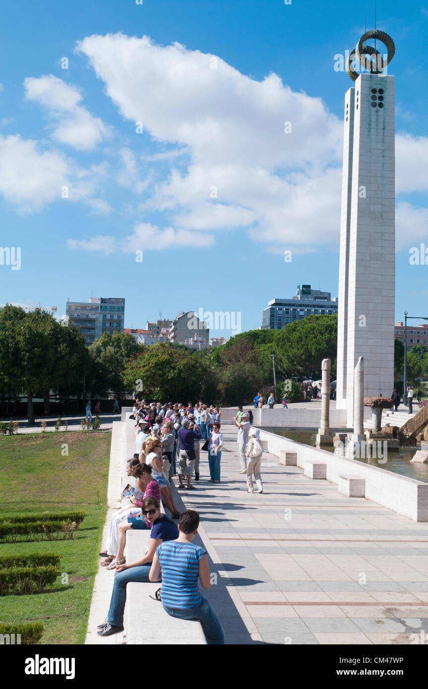 PUNTO PANORAMICO DEL PARCO EDUARDO VII - considerato uno dei parchi più grandi della città Foto Stock