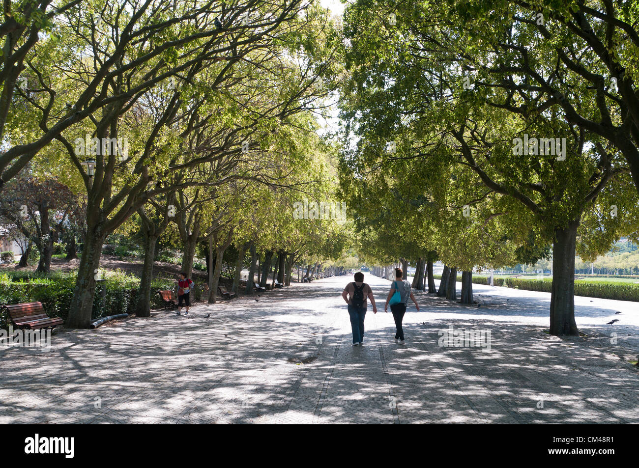 PUNTO PANORAMICO DEL PARCO EDUARDO VII - Parco portoghese del giardino di lisbona Foto Stock