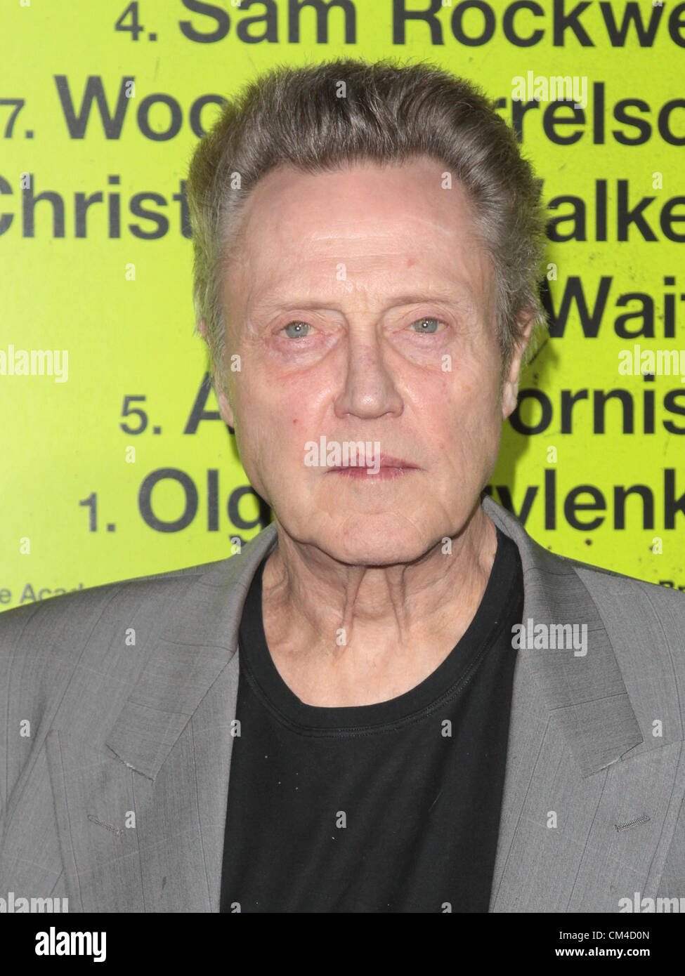 CHRISTOPHER WALKEN SETTE PSICOPATICI PREMIERE WESTWOOD CALIFORNIA USA 01 Ottobre 2012 Foto Stock