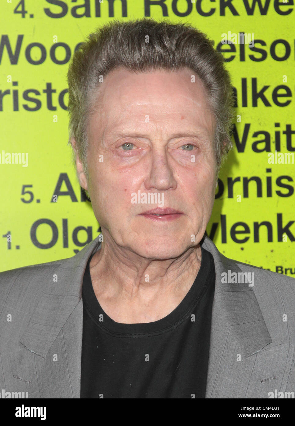 CHRISTOPHER WALKEN SETTE PSICOPATICI PREMIERE WESTWOOD CALIFORNIA USA 01 Ottobre 2012 Foto Stock