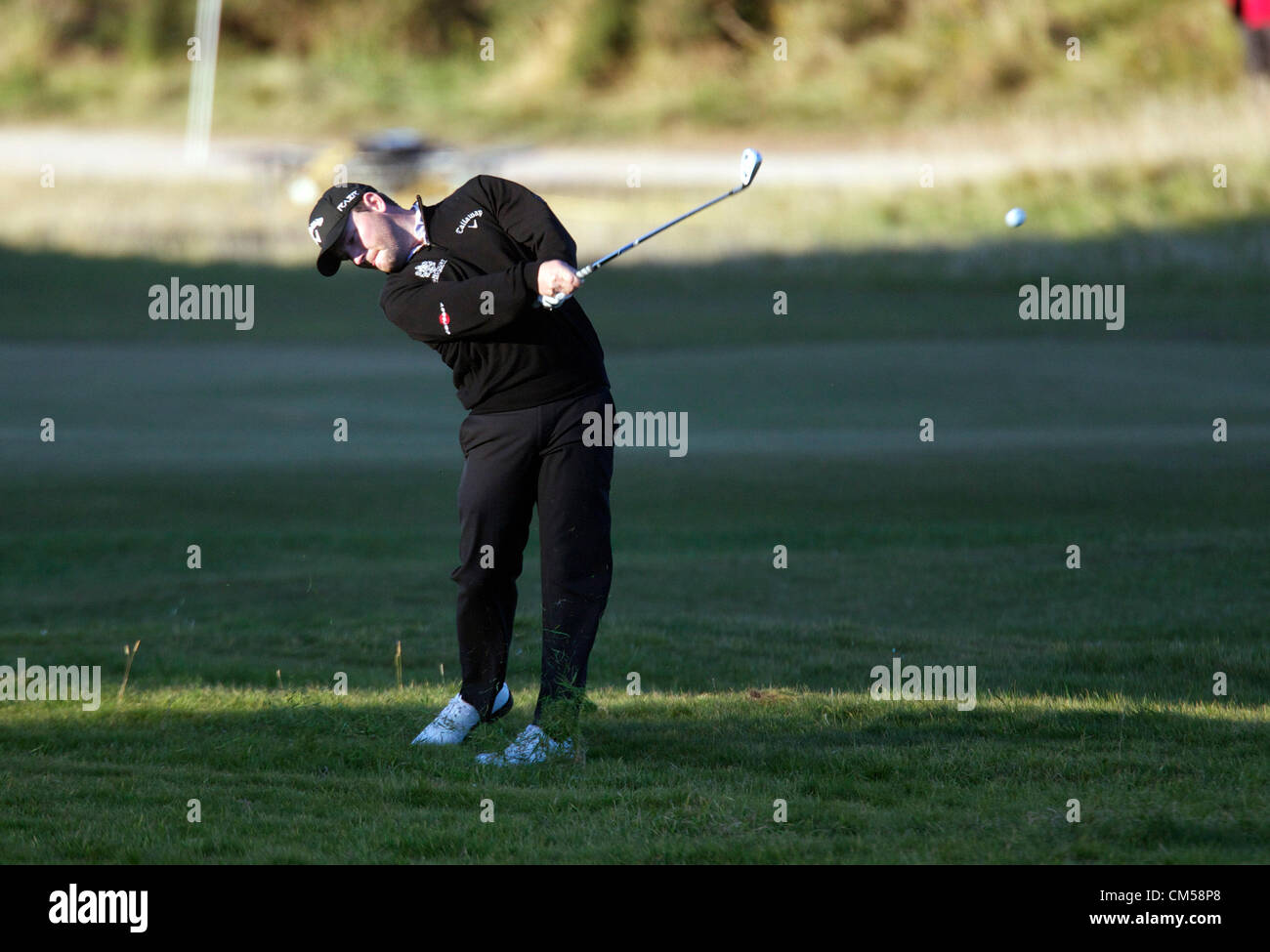 07.10.2012 St Andrews, Scozia. South African Branden grazia sulla 17th St Andrews, a Alfred Dunhill Championship 2012. Foto Stock