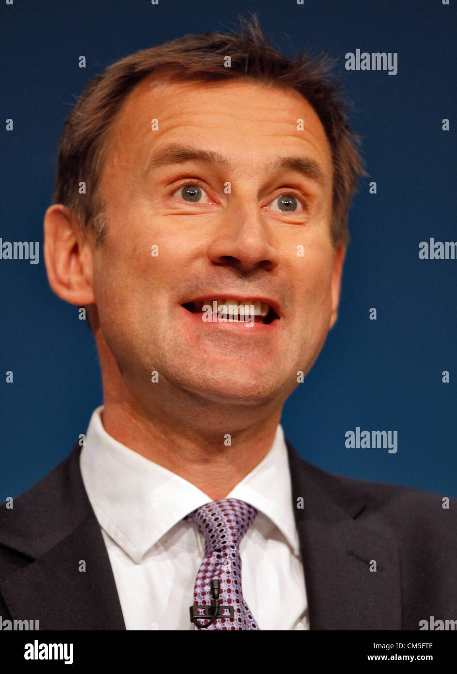 JEREMY HUNT MP Segretaria di salute 09 ottobre 2012 CPI BIRMINGHAM INGHILTERRA Foto Stock