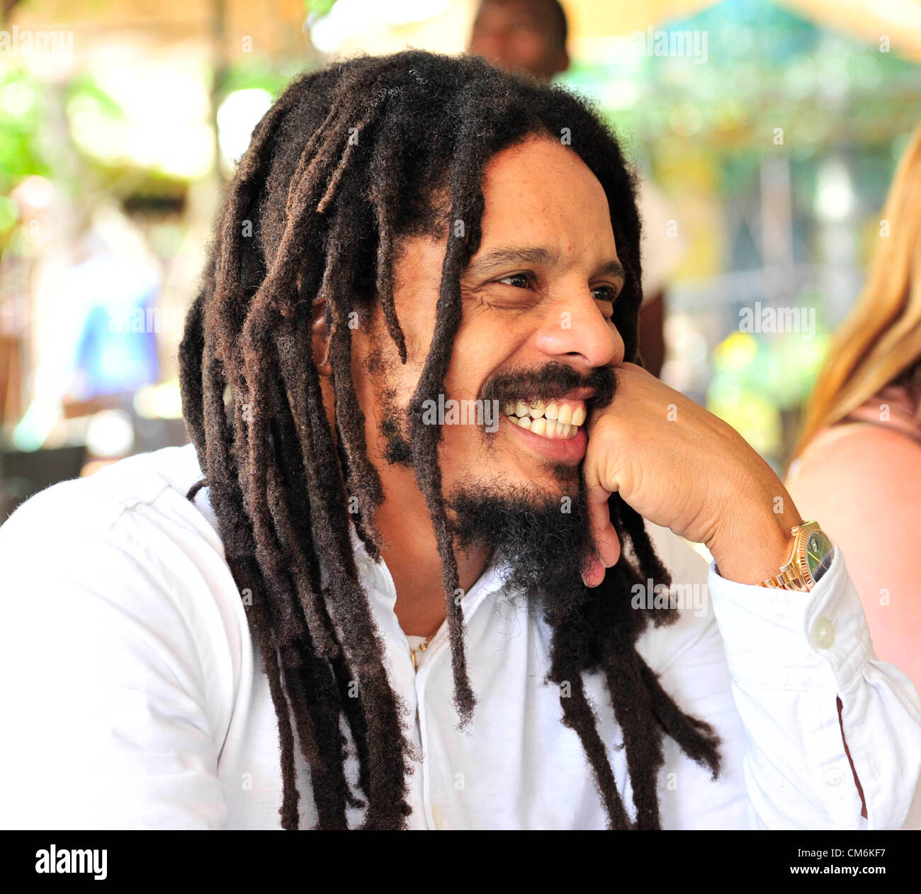 JOHANNESBURG, SUD AFRICA: Anthony Rohan Marley, figlio del compianto Bob  Marley, il 16 ottobre 2012 a Johannesburg, in Sud Africa. Marley è in Sud  Africa per promuovere la casa di Marley cuffie.