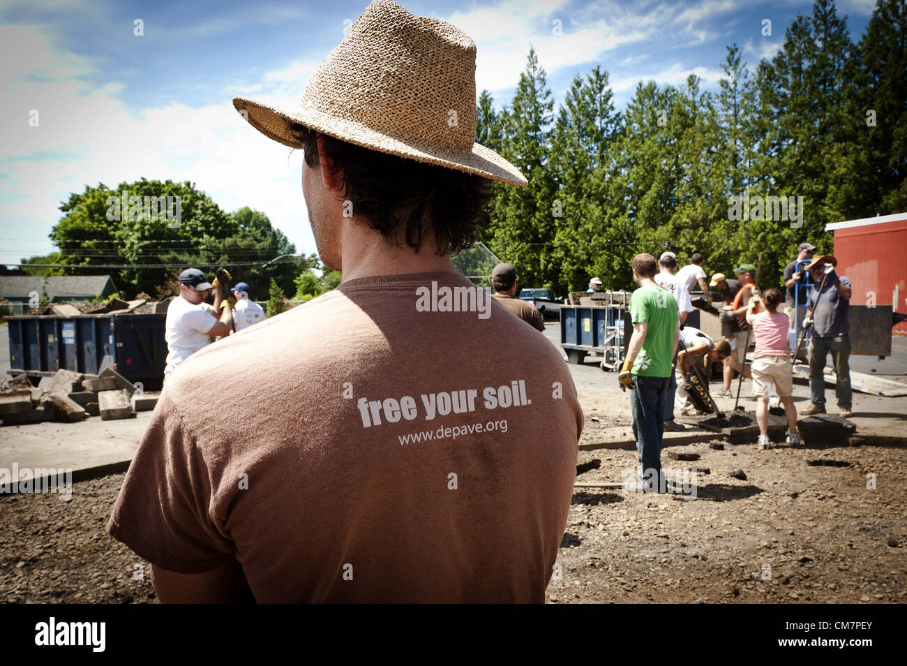 9 luglio 2011 - La depave mottoâ€¦'"libera il tuo suolo" (credito Immagine: © Ken Hawkins/ZUMAPRESS.com) Foto Stock