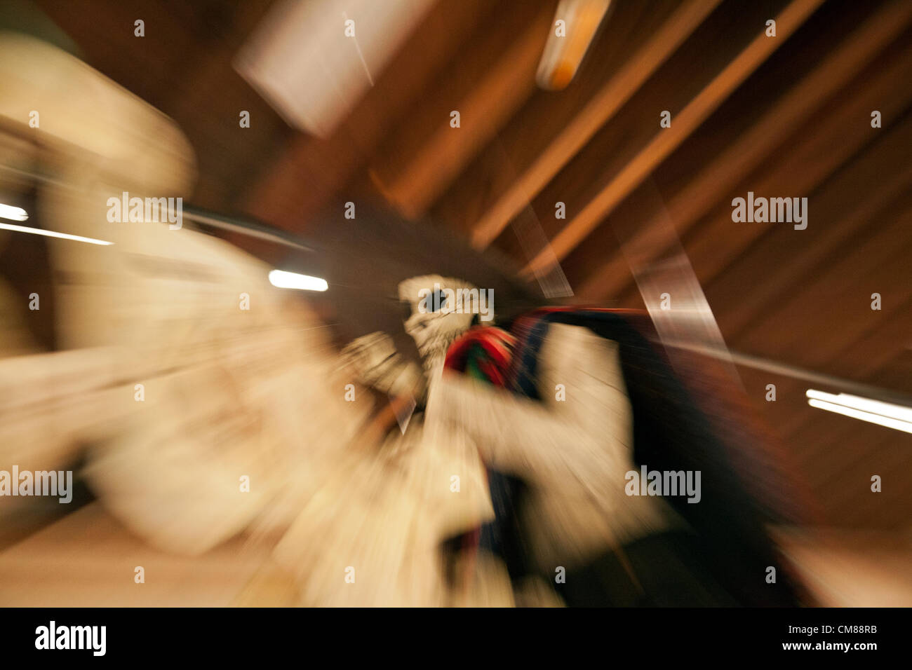 Scheletro di figura a cavallo - Día de los Muertos - Città del Messico DF Foto Stock