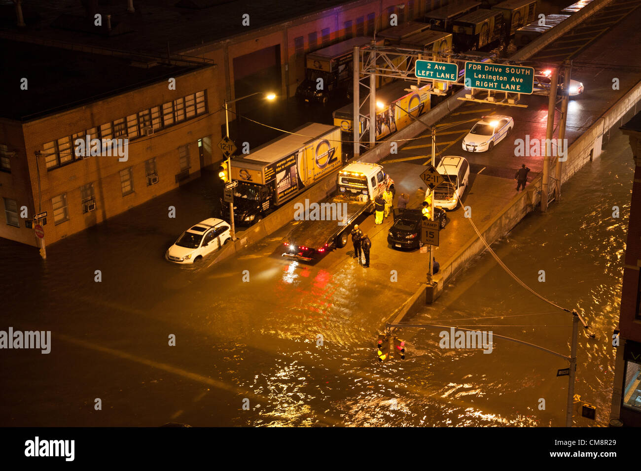 Il 29 ottobre 2012. Inondazioni dall uragano Sandy in New York City, Stati Uniti d'America. Foto Stock