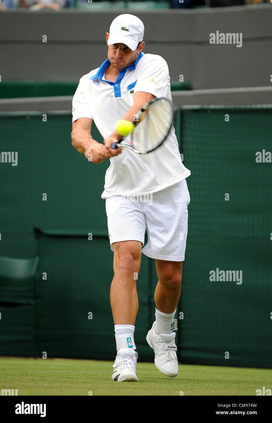 ANDY RODDICK USA All England Tennis Club Wimbledon Londra Inghilterra 27 Giugno 2012 Foto Stock