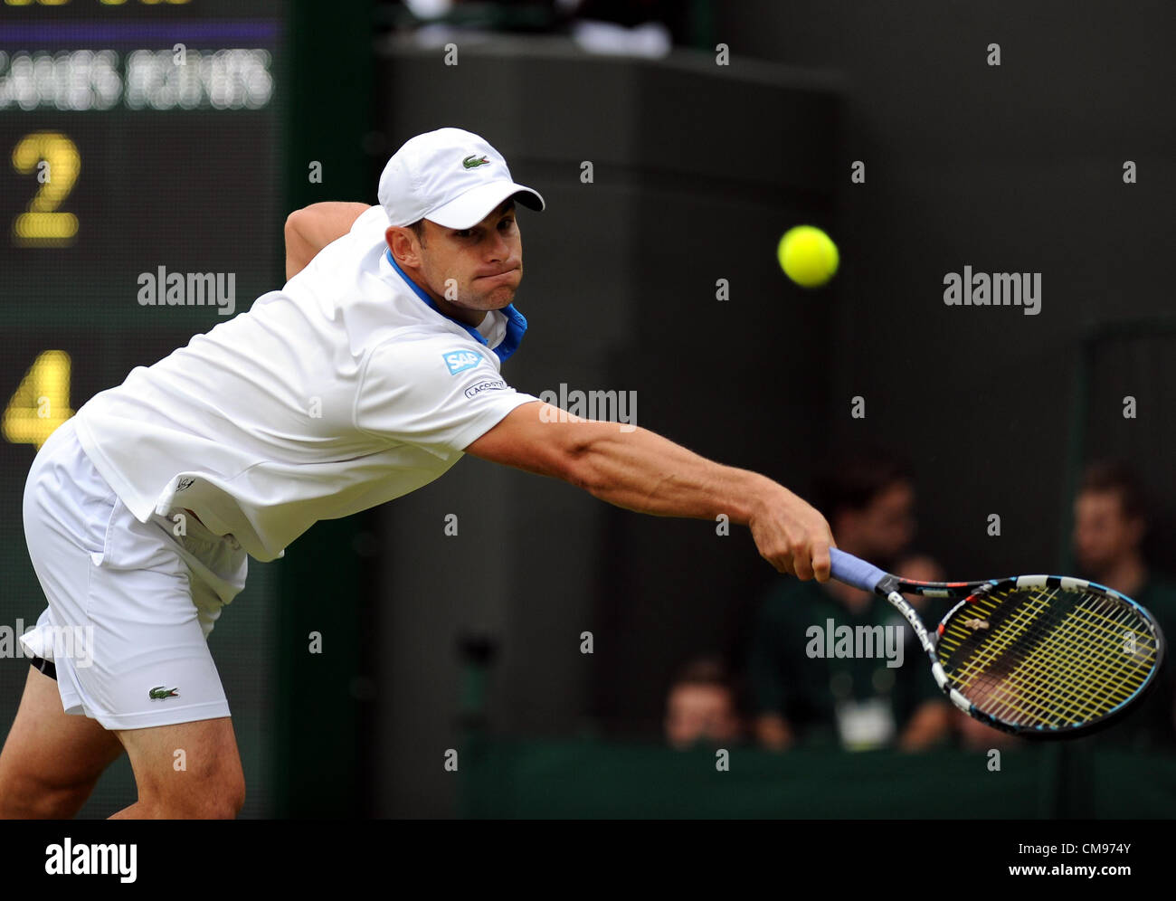 ANDY RODDICK USA All England Tennis Club Wimbledon Londra Inghilterra 27 Giugno 2012 Foto Stock