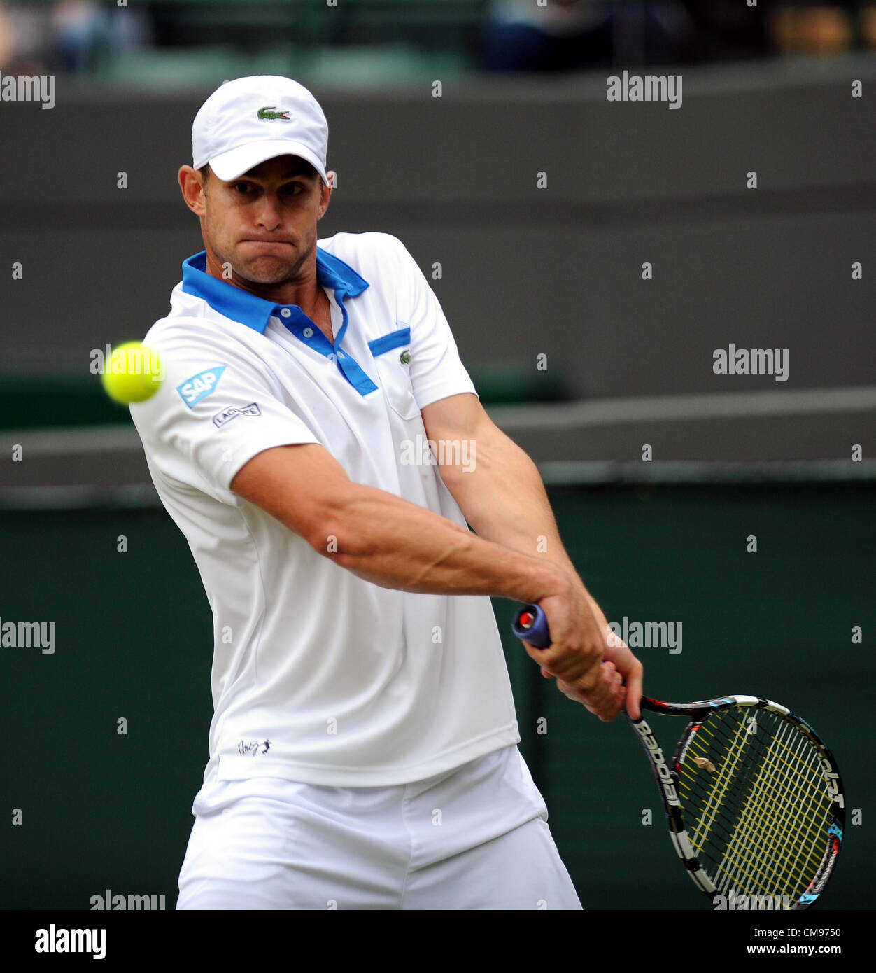 ANDY RODDICK USA All England Tennis Club Wimbledon Londra Inghilterra 27 Giugno 2012 Foto Stock