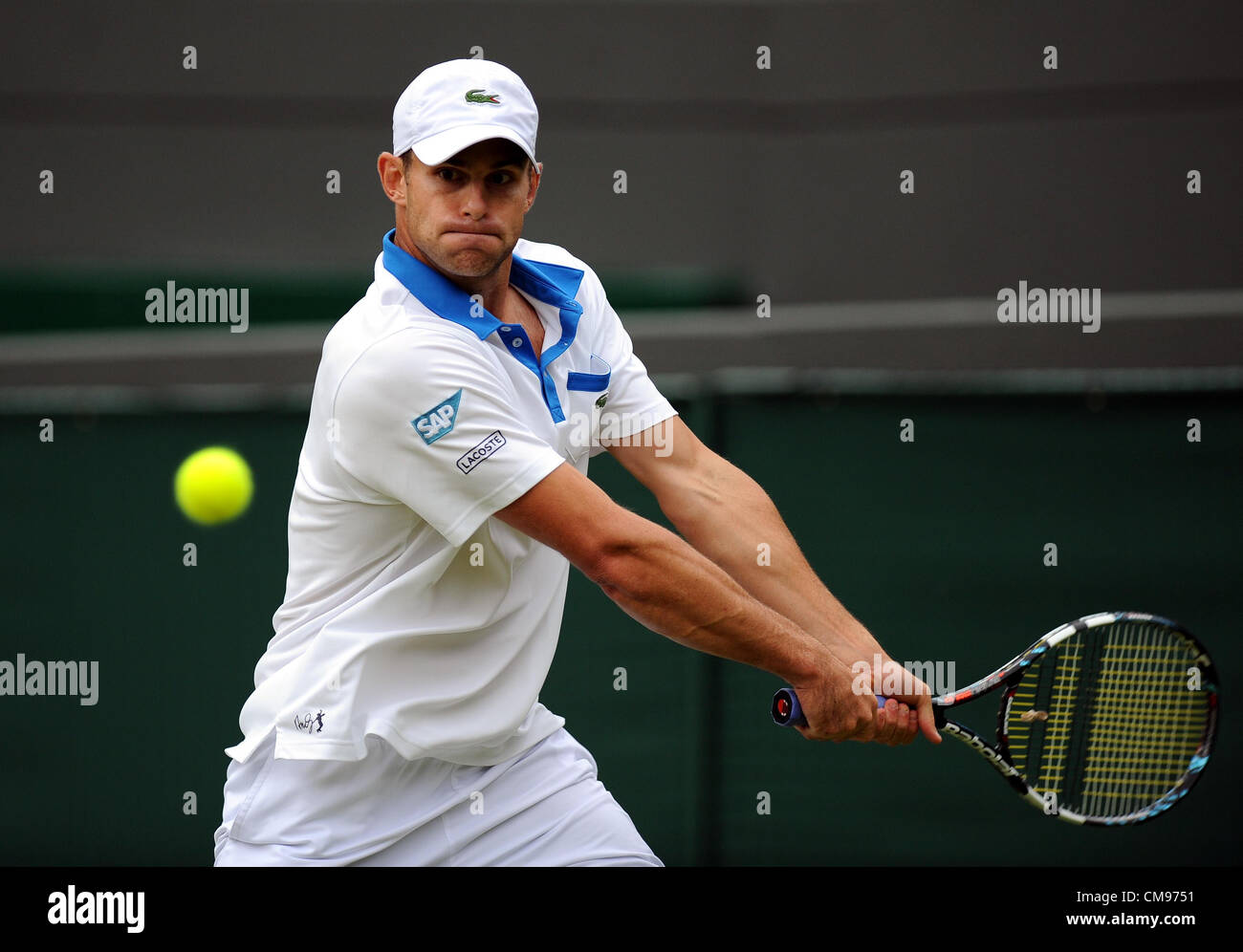 ANDY RODDICK USA All England Tennis Club Wimbledon Londra Inghilterra 27 Giugno 2012 Foto Stock