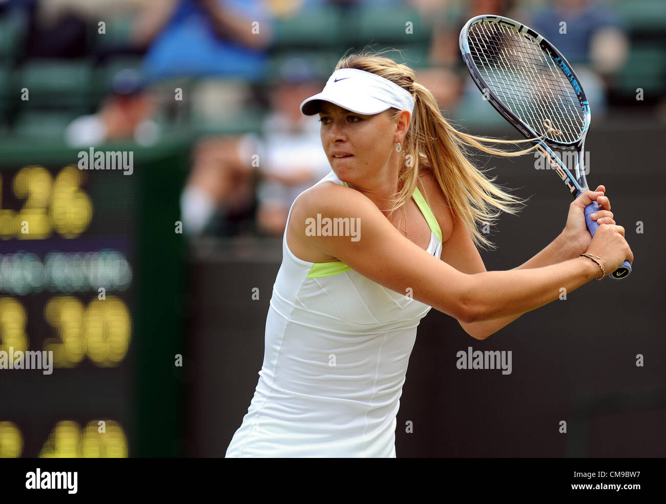 MARIA SHARAPOVA RUSSIA All England Tennis Club Wimbledon Londra Inghilterra 28 Giugno 2012 Foto Stock