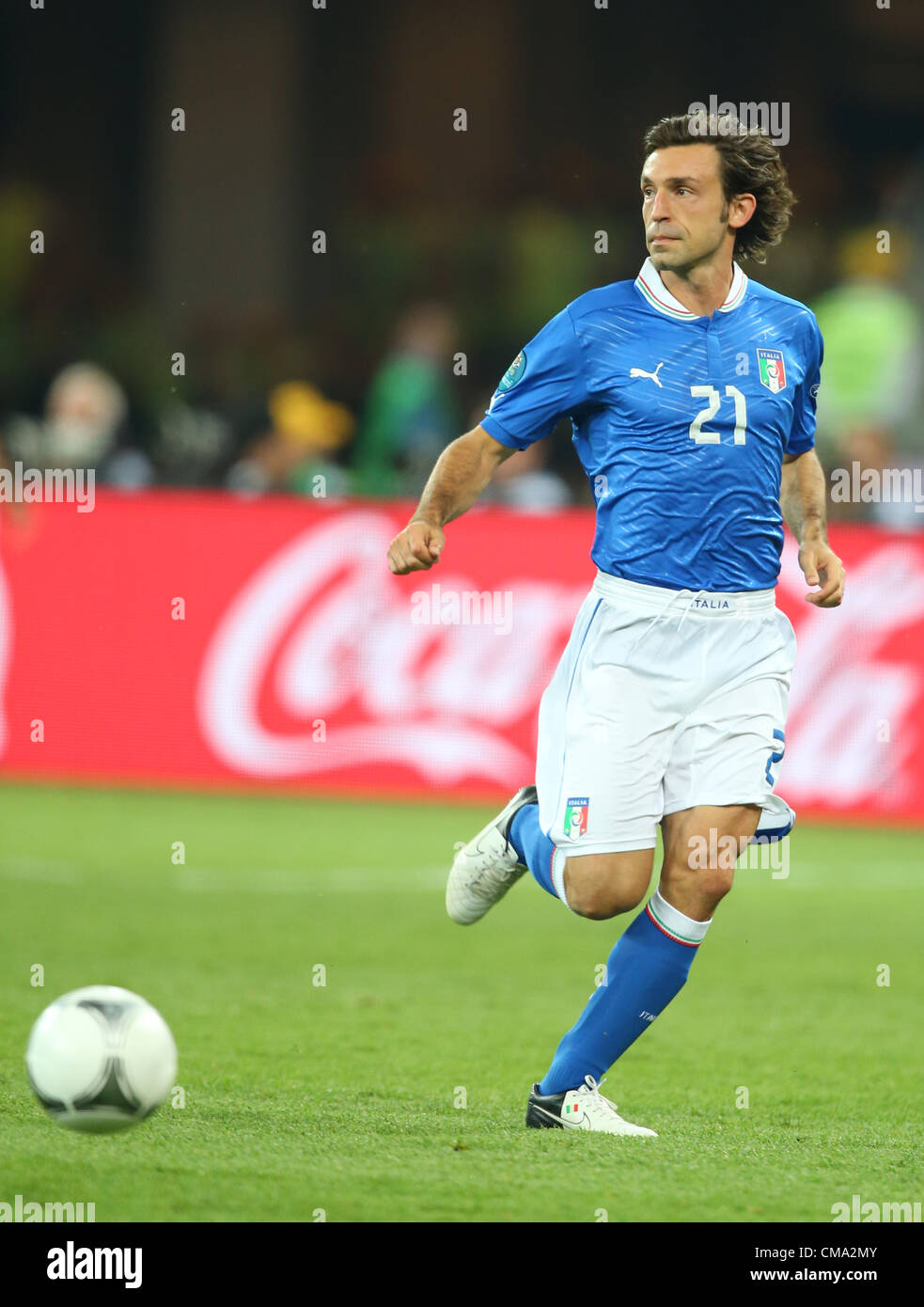 ANDREA PIRLO ITALIA EURO 2012 FINALE ALLO STADIO OLIMPICO DI KIEV UCRAINA UCRAINA 01 Luglio 2012 Foto Stock