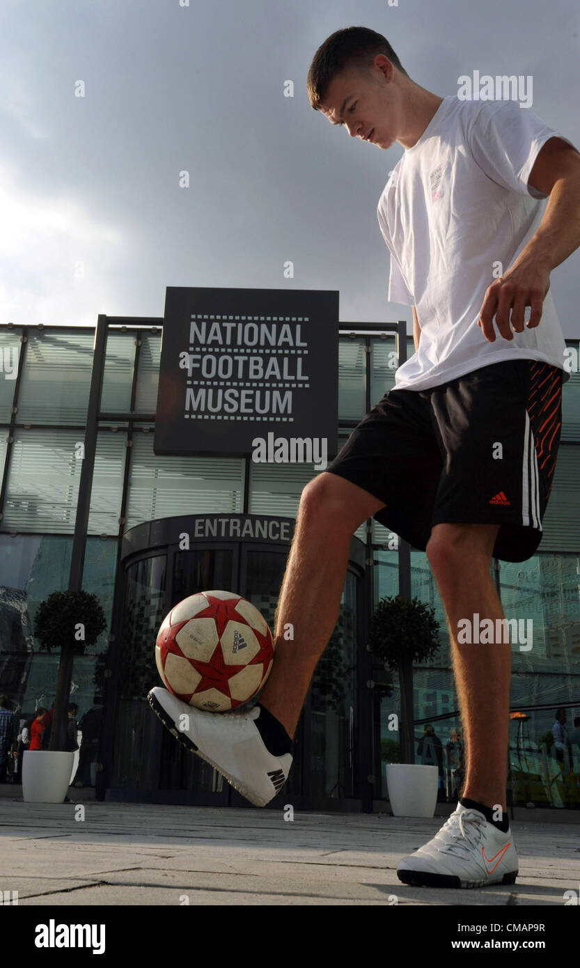 Museo Nazionale del Calcio a Manchester, Inghilterra, Regno Unito. Foto Stock
