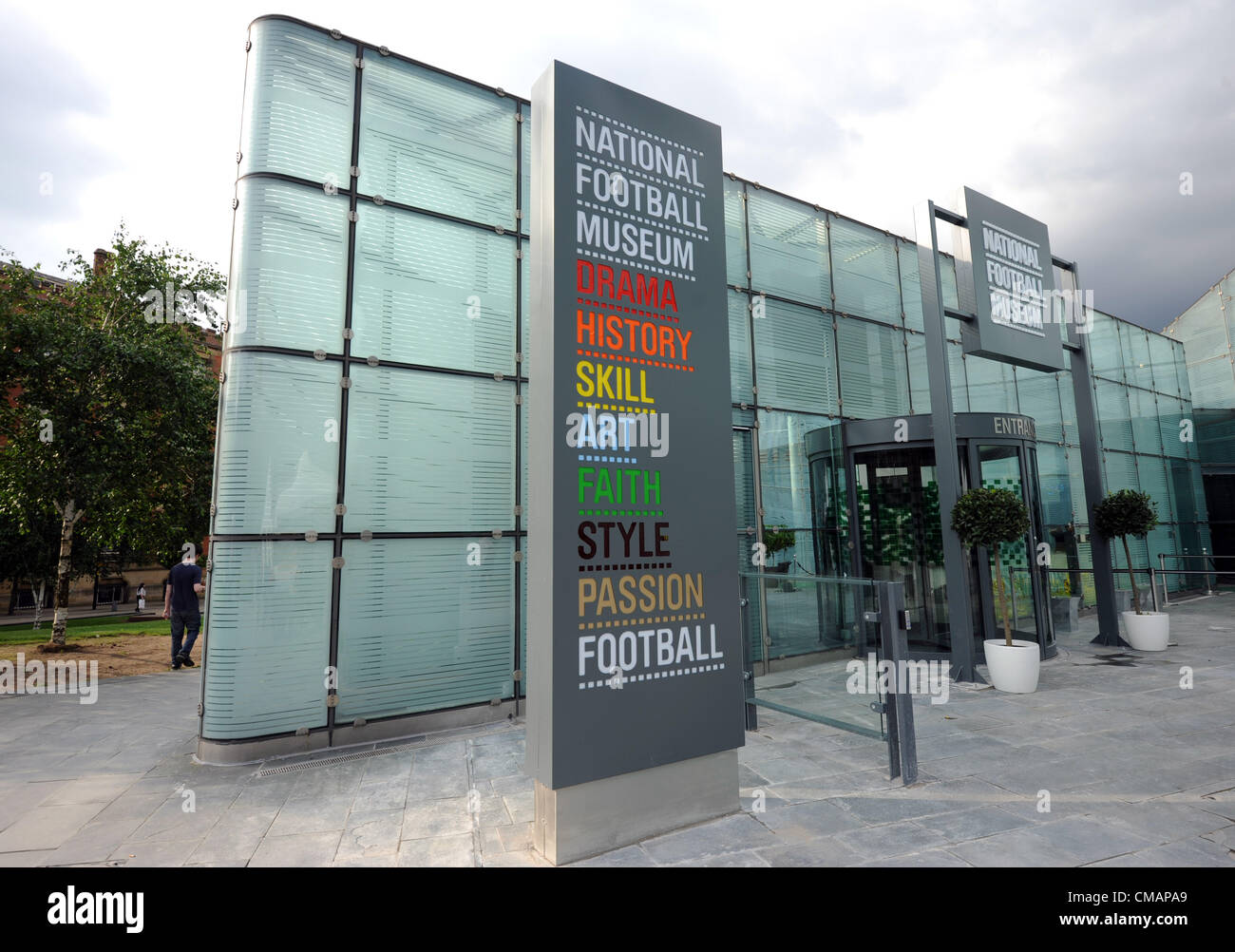 Museo Nazionale del Calcio a Manchester, Inghilterra, Regno Unito. Foto Stock