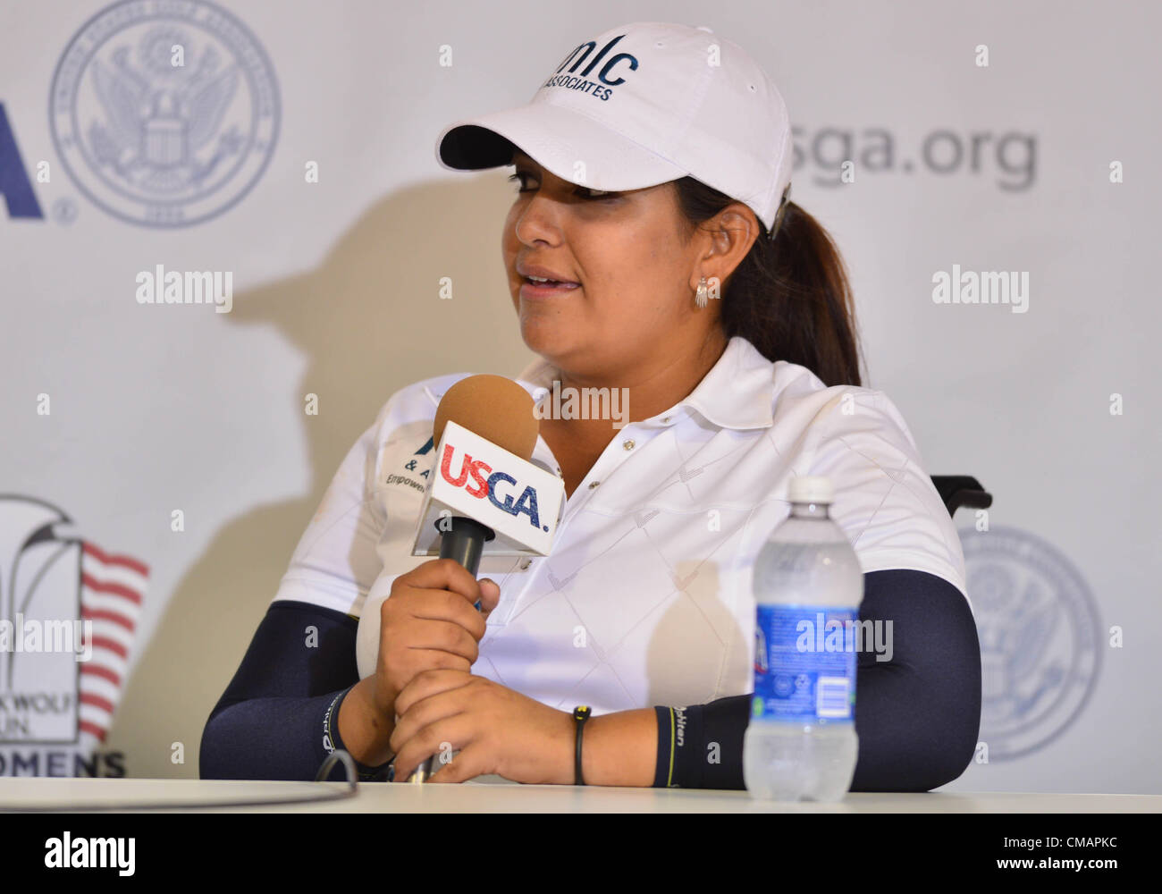 05 Luglio 2012: Lizette Salas durante il primo round di U.S. Open Femminile campionato a Blackwolf Run in Kohler, Wisconsin. Foto Stock