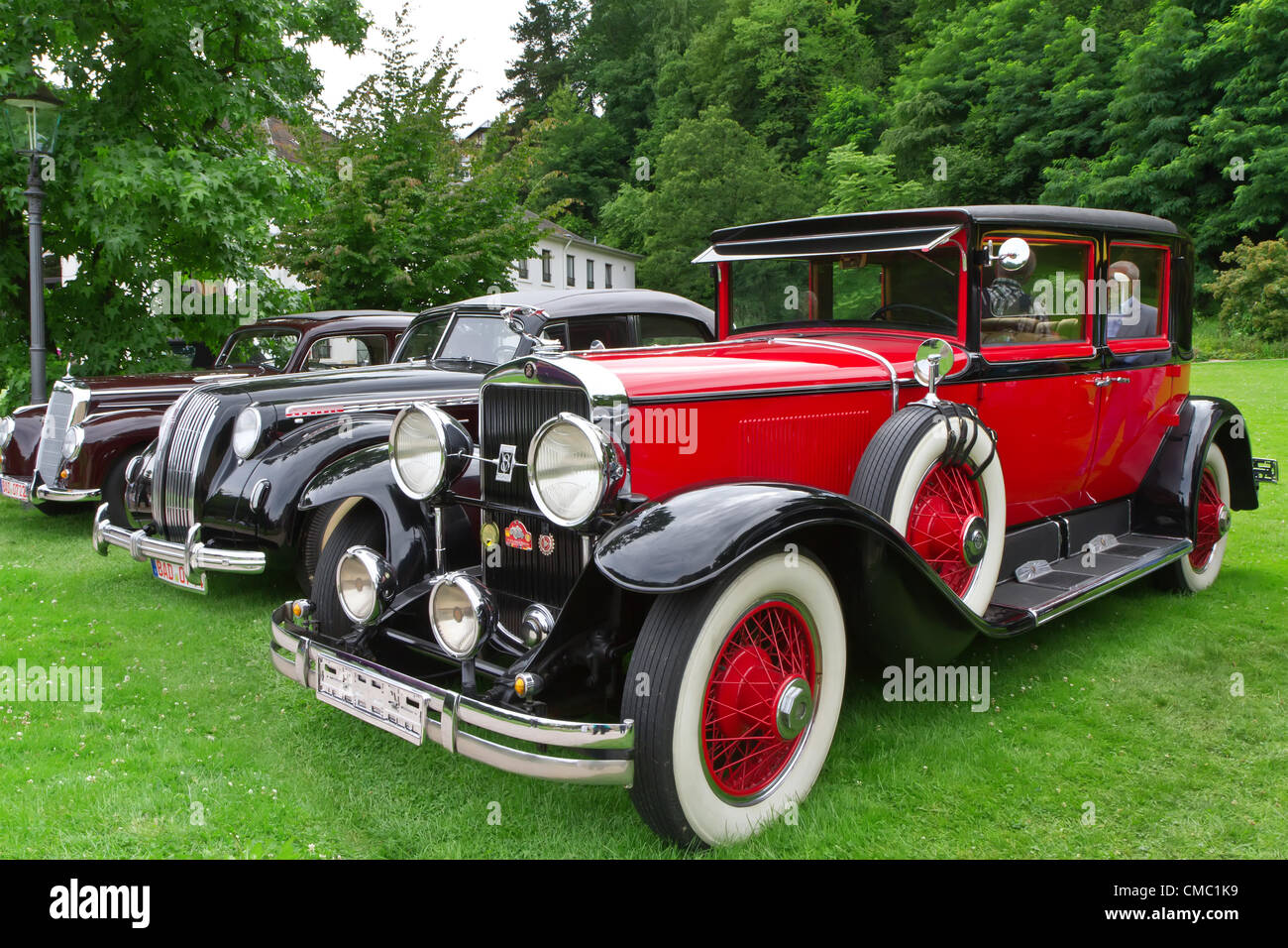 Baden-Baden - Luglio 13, 2012: Salone Internazionale delle vecchie auto "Internationales Oldtimer-Meeting Baden-Baden' retrò auto. L'Europa. Germania. Foto Stock