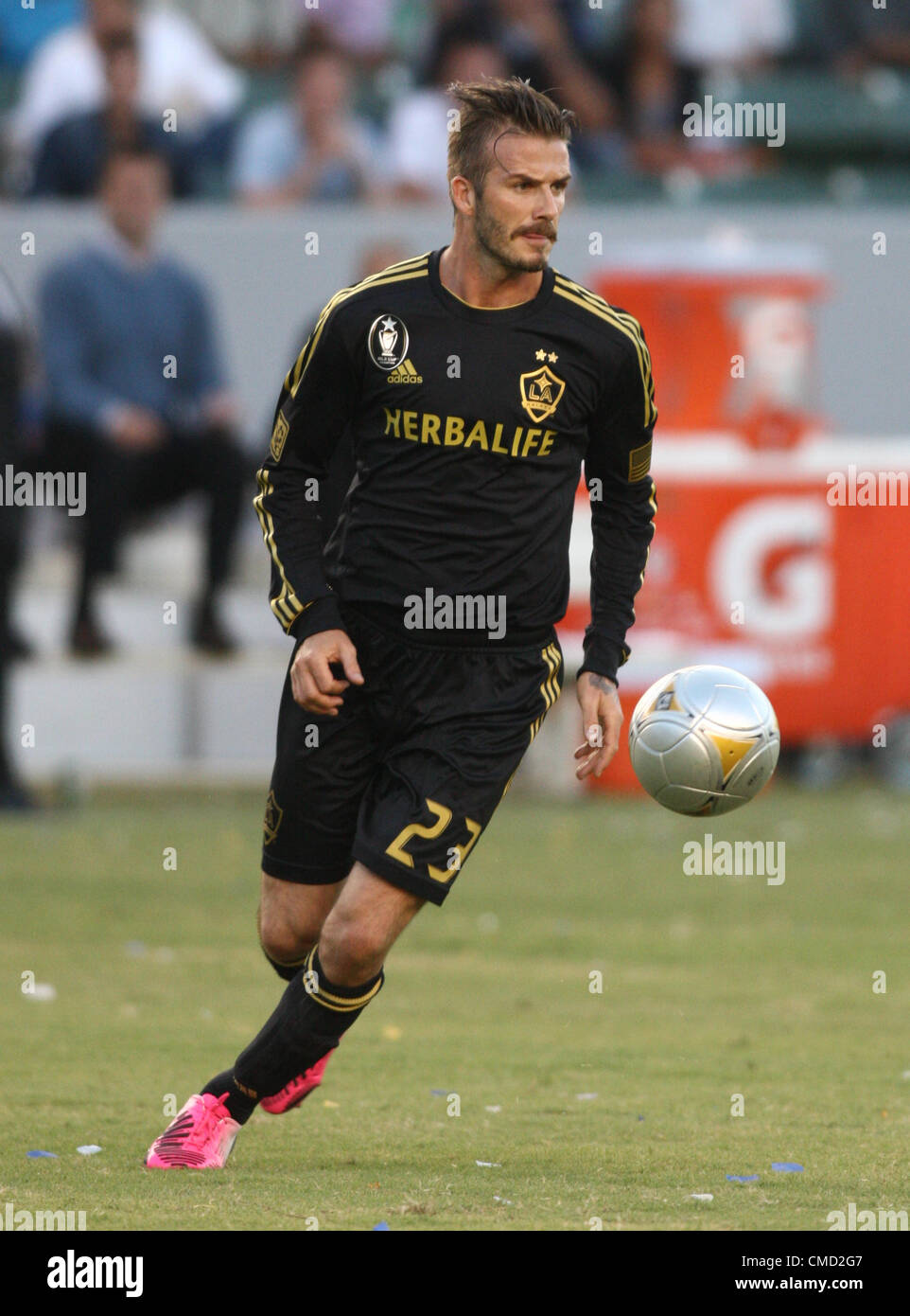 DAVID BECKHAM LOS ANGELES GALAXY V CHIVAS USA. MLS CARSON LOS ANGELES CALIFORNIA USA 21 Luglio 2012 Foto Stock