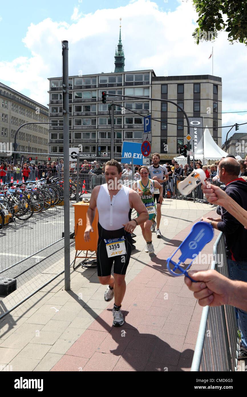 Energia destrogiro Triathlon ITU World Championship Series 2012 Amburgo Foto Stock