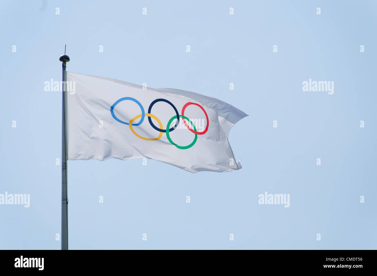 Londra, UK, giovedì 26 luglio, 2012. Un giorno prima di Londra 2012 Giochi Olimpici cerimonia di apertura. Foto Stock