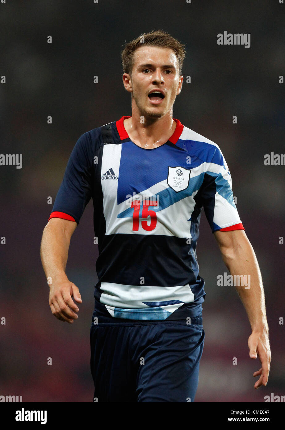 AARON RAMSEY GRAN BRETAGNA OLD TRAFFORD Manchester Inghilterra 26 Luglio 2012 Foto Stock