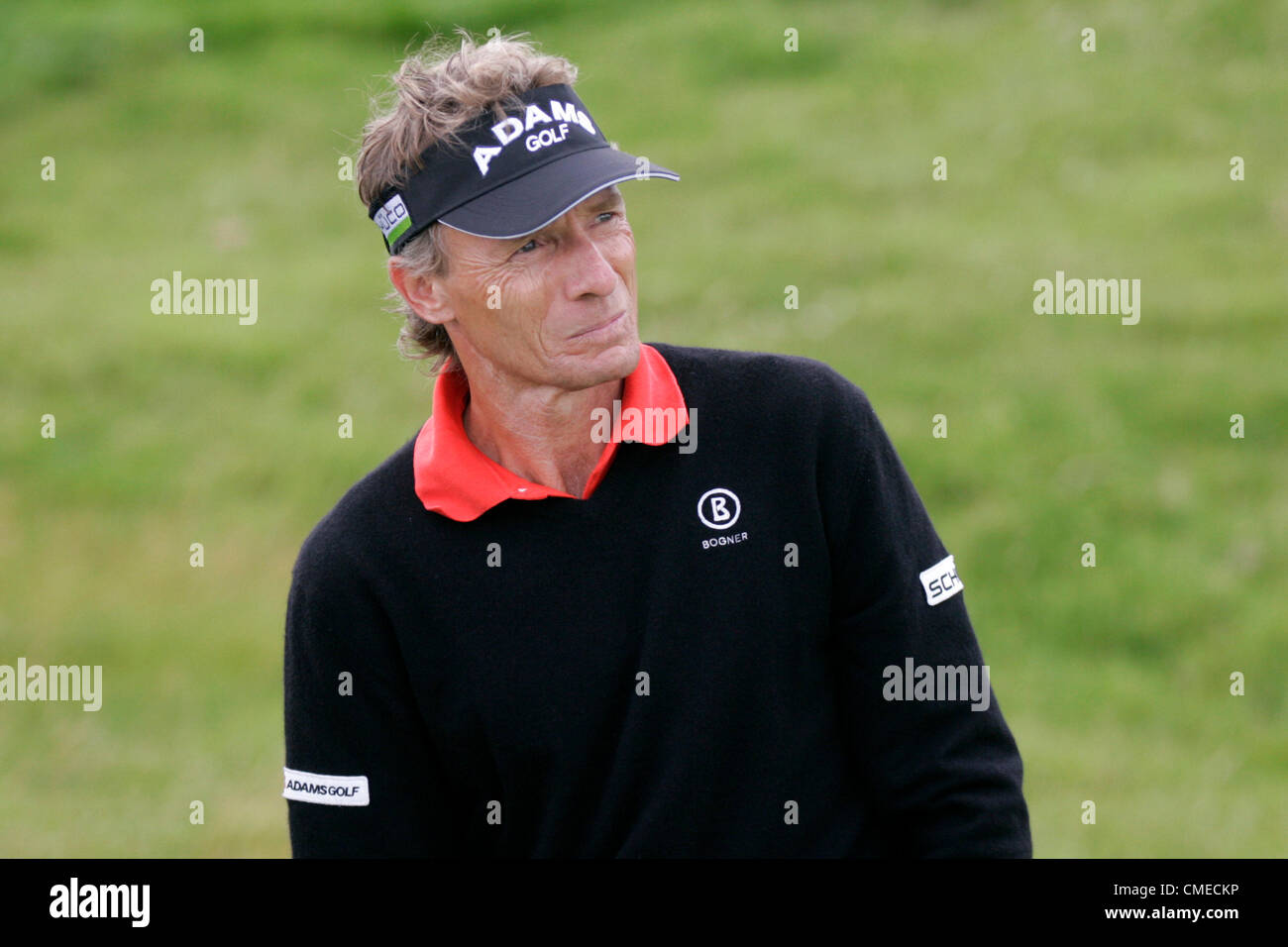 29.07.2012 Ayrshire, in Scozia. Bernhard Langer in azione durante la Rolex Senior Open Championship da Turnberry. Foto Stock