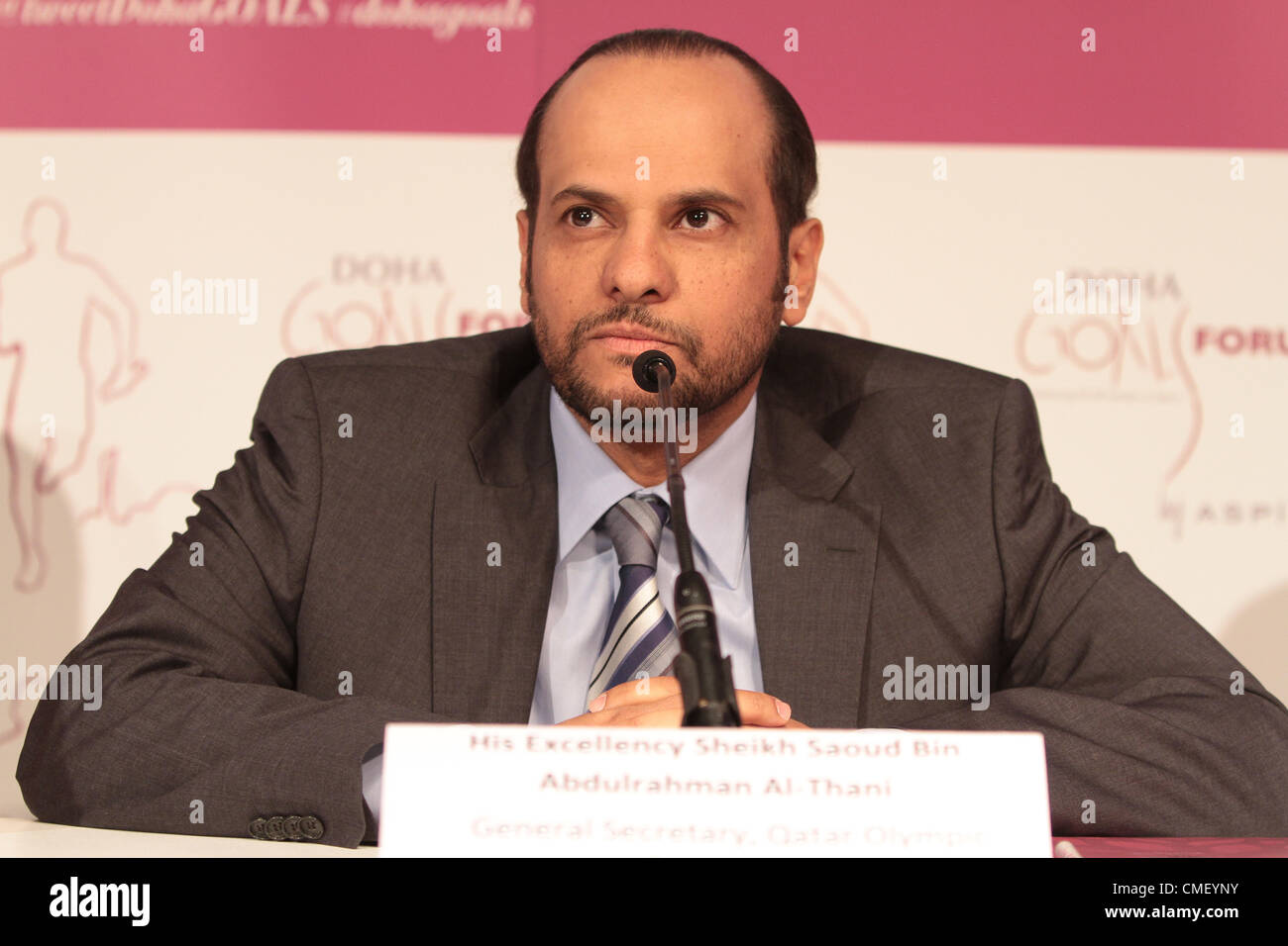 Sua Eccellenza lo sceicco Saoud Bin Abdulrahman Al-Thani Segretario generale del Qatar Comitato Olimpico 31.07.2012 Foto Stock